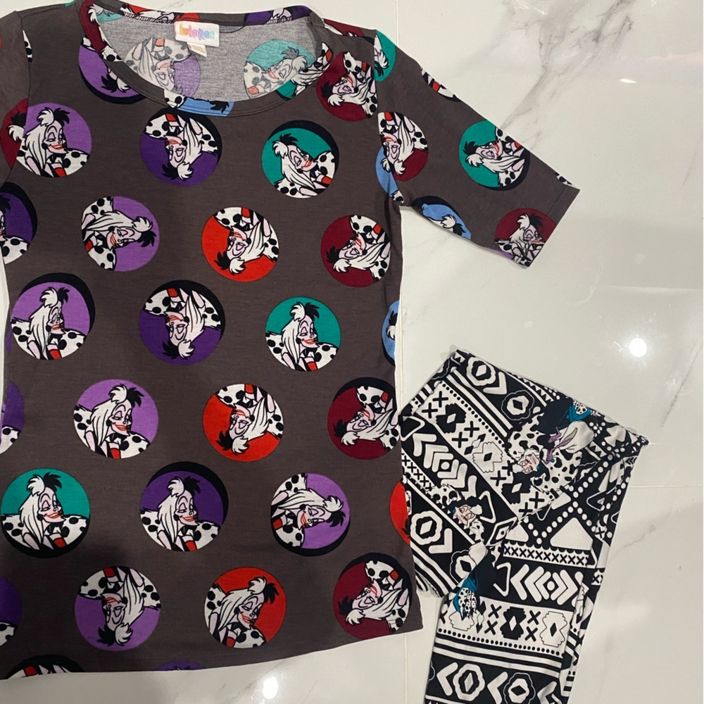 Disney Cruella Matching Set - Multicolor Dalmatian Print
